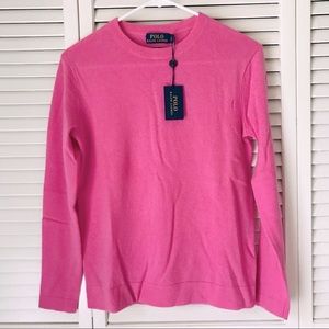 NWT Ralph Lauran Polo 100% cashmere pink sweater XS